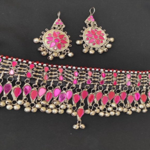 Handmade Tribal Women Pink Jewelry Sets - Picture 2 of 3